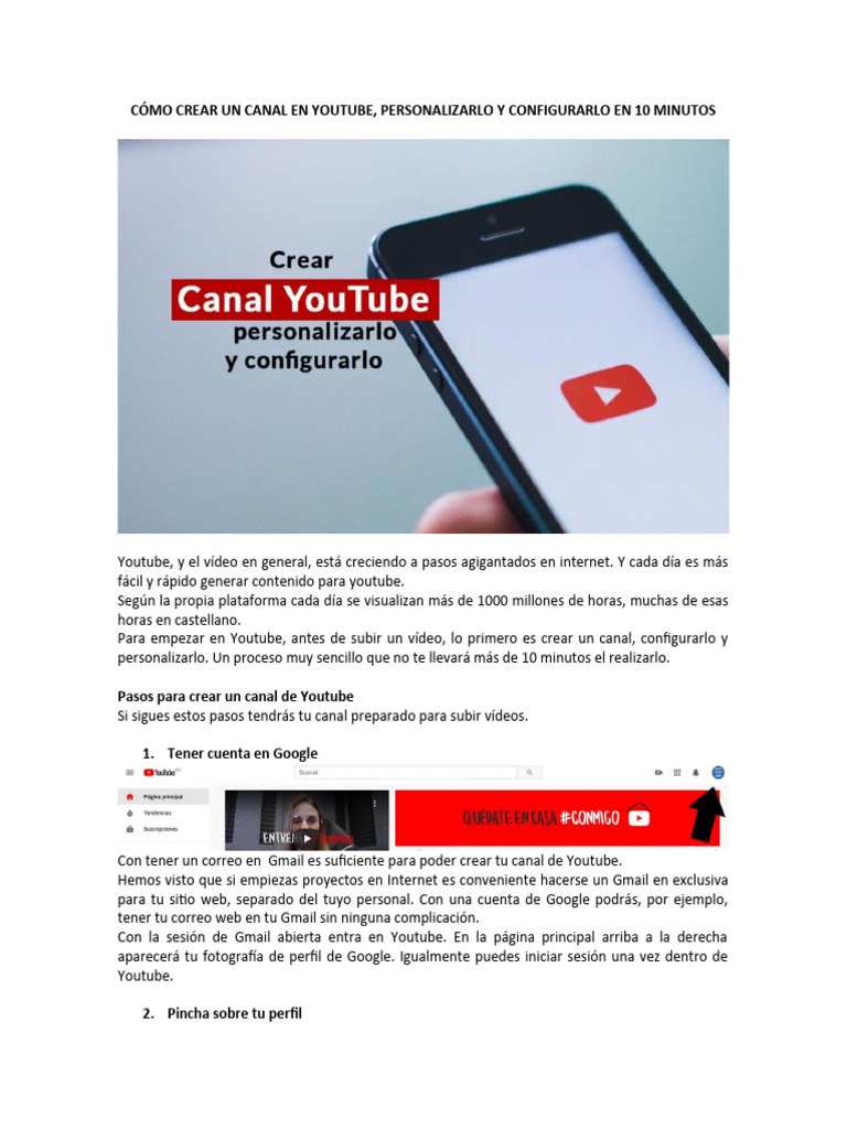 CREAR UN CANAL DE YOUTUBE visual data 2