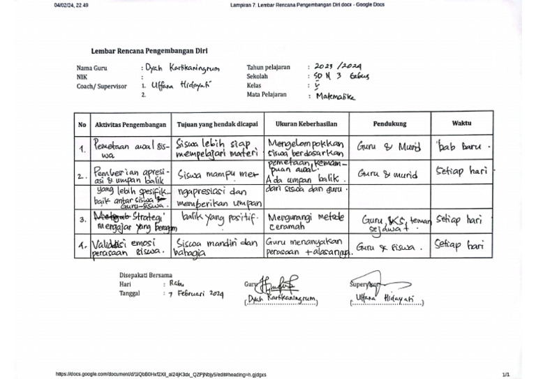 Lembar RPD Dyah 02 2024 - 16 | PDF