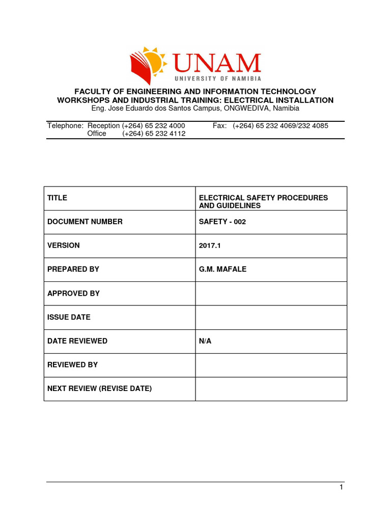 Electrical Safety Guidelines for Labs | PDF | Electrical Connector | Ac ...