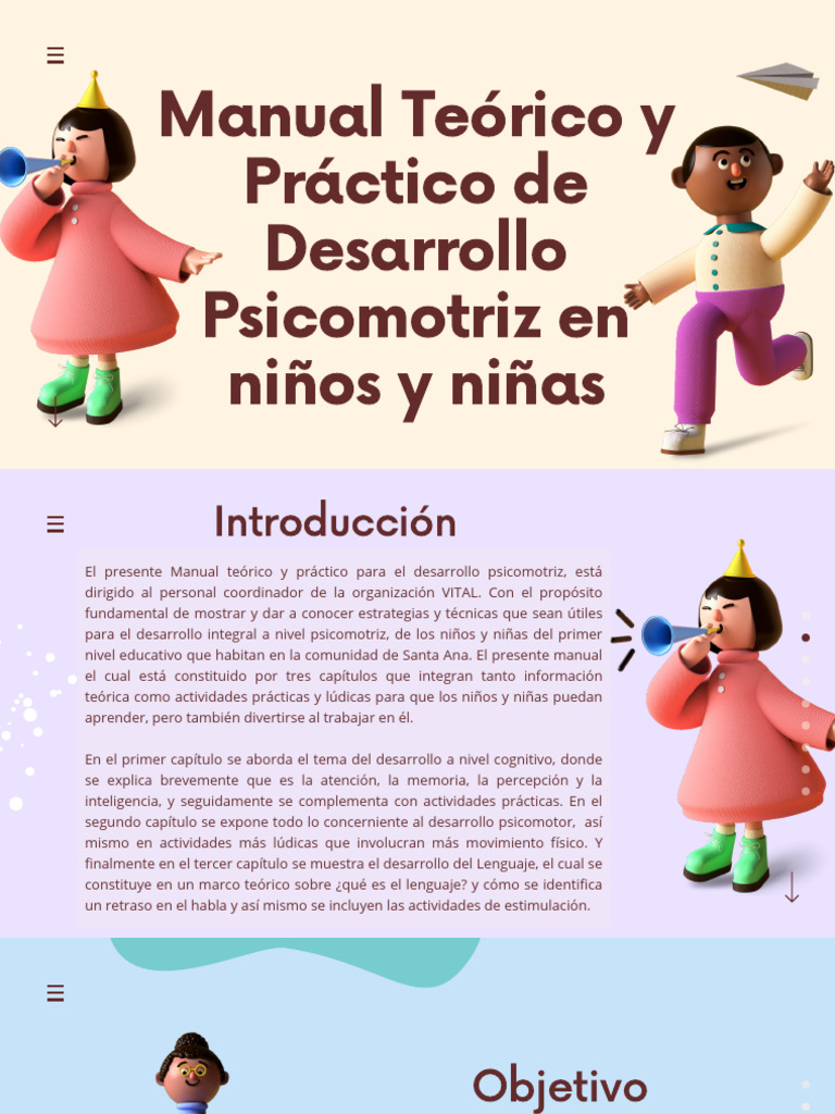 Presentación - Manual Téorico y Práctica de Desarrollo Psicomotriz en ...