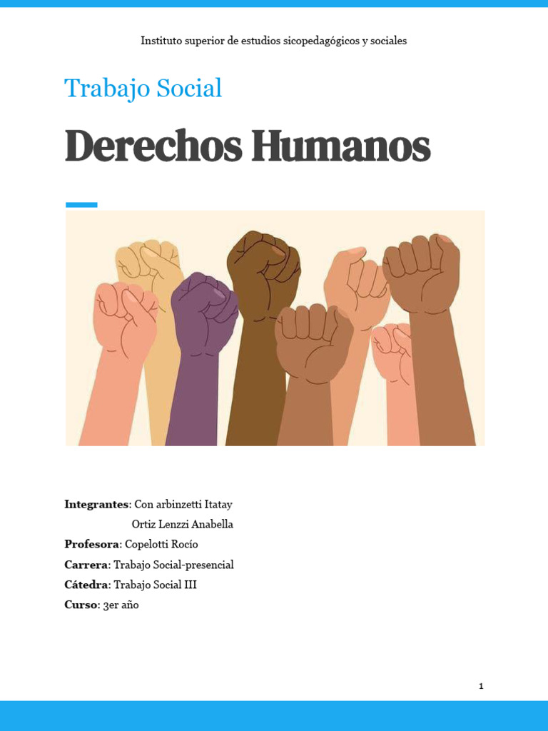 Derechos Humanos en Trabajo Social | PDF | Trabajo Social | Derechos ...