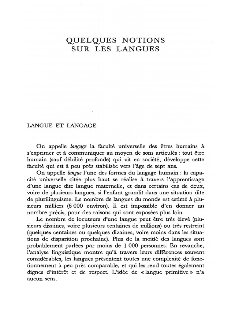 Langue, Dialecte et Koïnê: Notions Clés | PDF | Dialecte | Langue française