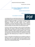 La Psicologia Jurìdica en Latinoamerica