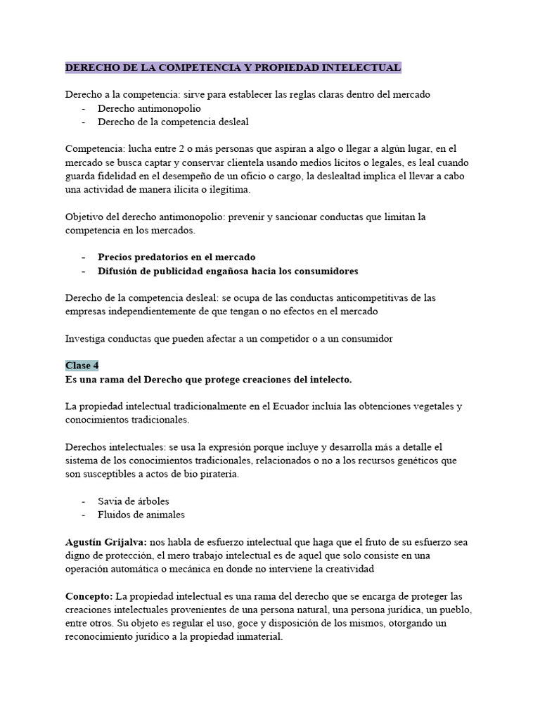 Derecho de La Competencia y Propiedad Intelectual | PDF | Patentar ...