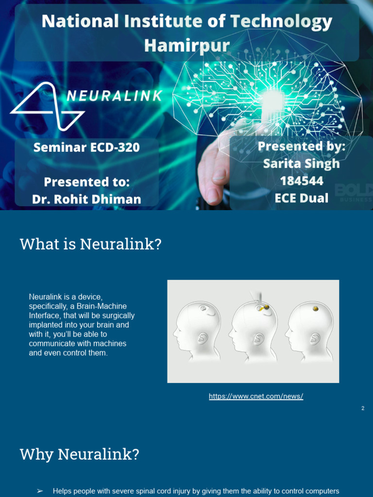 184544seminarneuralink 210514063641 | PDF | Brain | Computer Engineering
