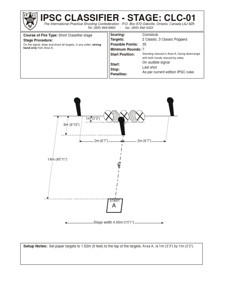 IPSC Classifier Stages Overview | PDF | Firearms | Sports