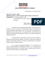 Nota Técnica Nº 279.2-13 - DMAT - Atuação No Trânsito de PM de Folga e em Trajes Civis