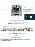 Eficacia del entrenamiento con un metodo de contraste para la mejora de la fuerza de impulsión en relación a otro tipo convencional en balonmano  tesis doctora