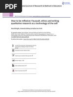 How To Be Reflexive Foucault Ethics and Writing Qualitative Research As A Technology of The Self