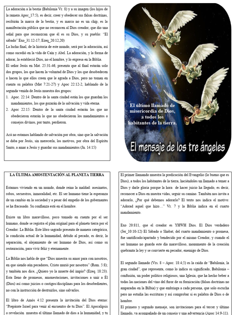 Miguel - El Mensaje de Los Tres Angeles | PDF | Pecado | Dios