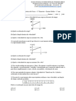 Avaliação Diagnóstica de Física 1° ANO