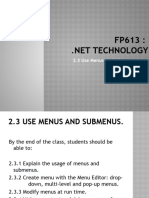 2.3 Menu SubMenu