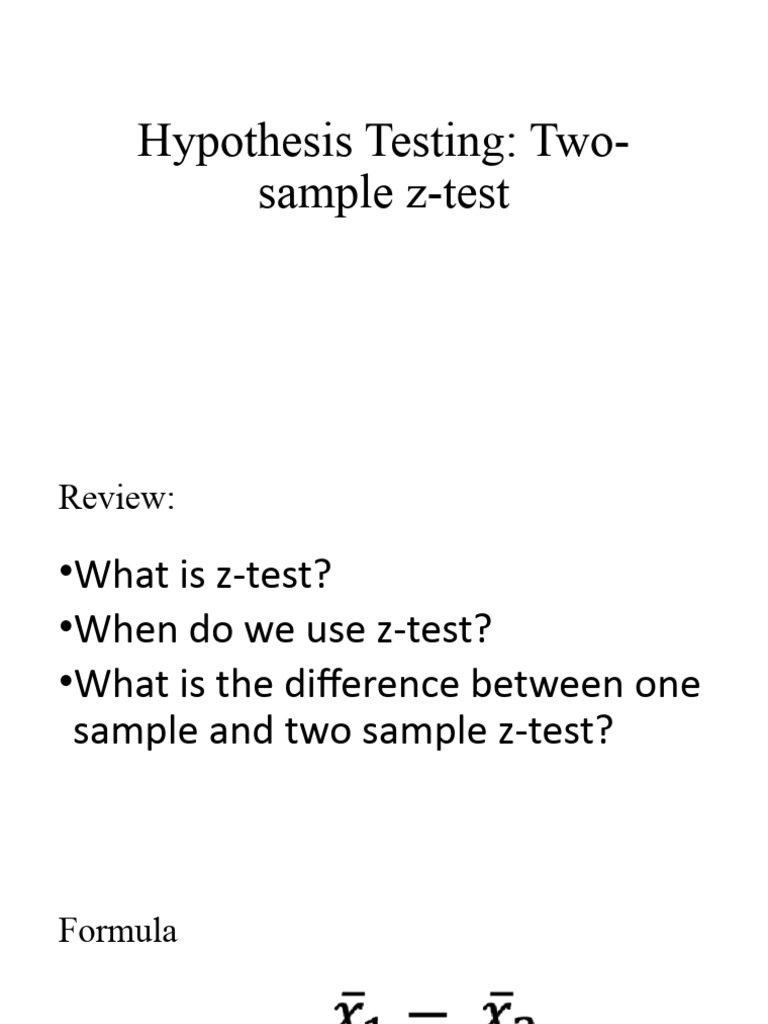 Z Test Pdf
