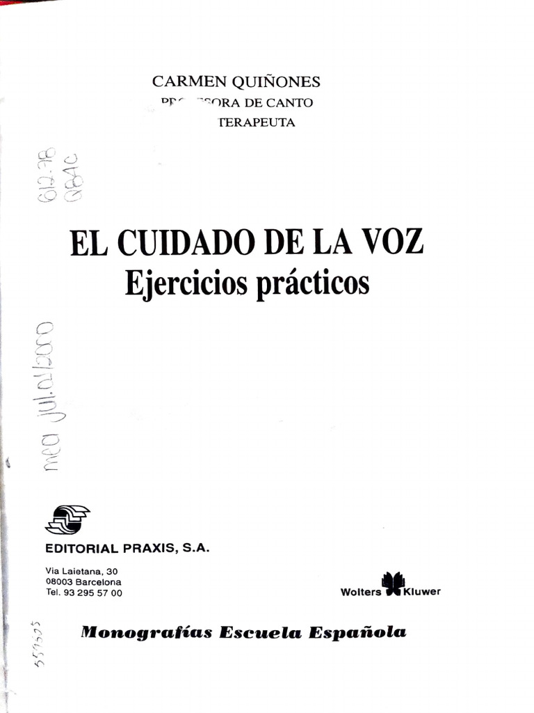 EL CUIDADO de LA VOZ - Ejercicios Prácticos | PDF | Sonido | Altoparlante