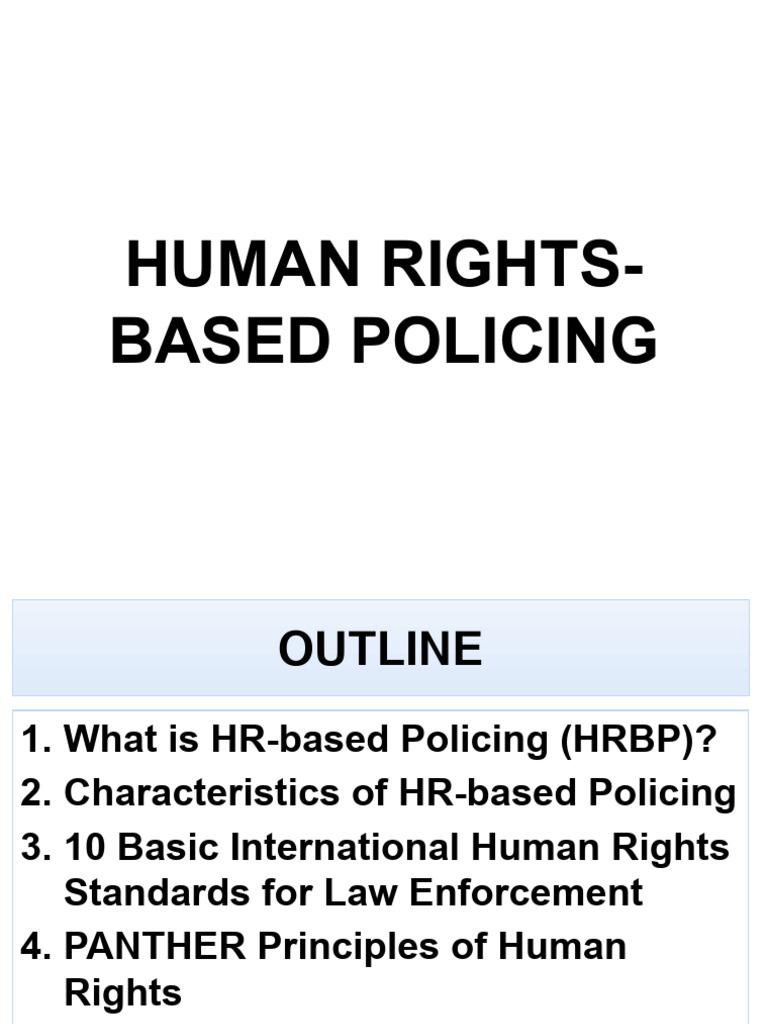 PNP's Panther Principles in Human Rights | PDF | Police | Human Rights