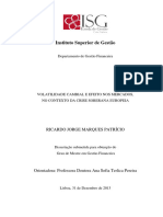 Dissertação Ricardo Patrício - Volatilidade Cambial e Efeito Nos Mercados, No Contexto Da Crise S
