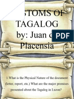 Customs of Tagalog