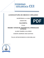 2.4.1 Clasificación y Características de Los Trastornos de Personalidad