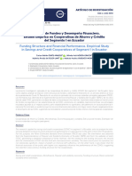 Estructura de Fondeo y Desempeño Financiero. Estudio Empírico en Cooperativas de Ahorro y Crédito Del Segmento 1 en Ecuador