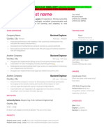 Backend - Full Stack - Master CV Template