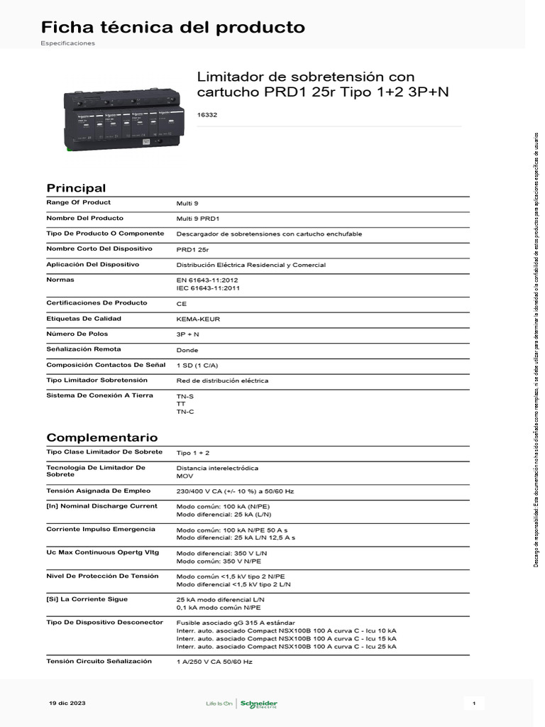 Schneider Electric - Acti9-iPRD1-12-5-PRD1-Master - 16332 | PDF ...