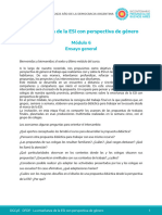 La Enseñanza de La ESI Con Perspectiva de Género: Módulo 6 Ensayo General