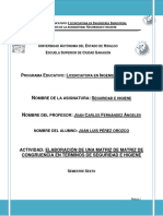 Tarea - 2 - Elaboración de Una Matriz de Congruencia en Términos de Seguridad e Higiene