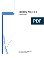 Informe Psicologico Mmpi Psicologia Clinica