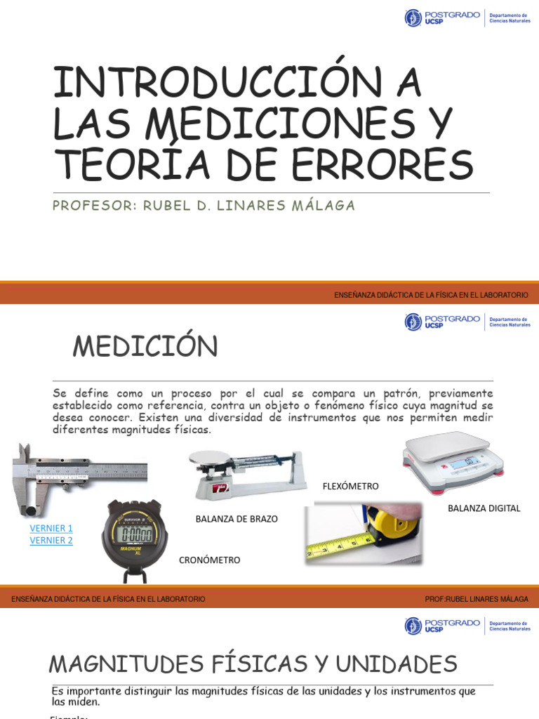 Mediciones y Teoría de Errores | PDF | Exactitud y precisión | Medición