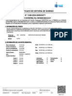 N° CHB-2024-000025371 Certificado de Historia de Dominio: CÓDIGO CATASTRAL Nro. 005-0054-004-2-0-0-1