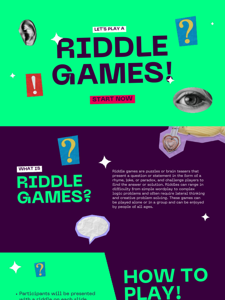 Engaging Riddle Games for All Ages | PDF