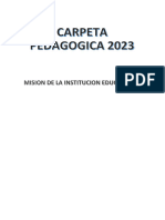 Carpeta Pedagogica 2023 Editable