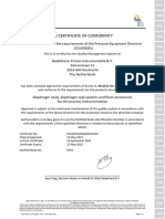 PED - EU Certificate of Conformity