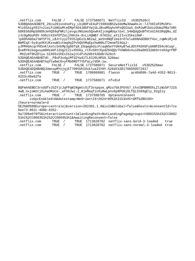 Netflix Session and Consent Data | PDF