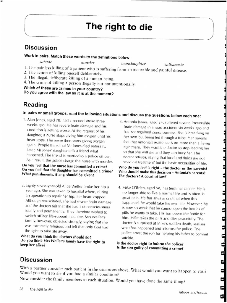 The Right To Die | PDF