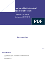 Instrumental Variable Estimation 2: Implementation in R: Instructor: Yuta Toyama Last Updated: 2021-05-18