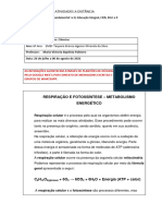 Prof Victória Roteiro de Atividades de Ciências - 6º Ano Semana de 26 Á 06 de Agosto