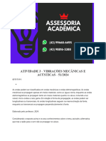 6495 Assessoria Atividade 3 - Vibrações Mecânicas e Acústicas - 51 2024