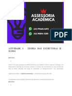 6495 Assessoria Atividade 3 - Teoria Das Estruturas II - 51 2024