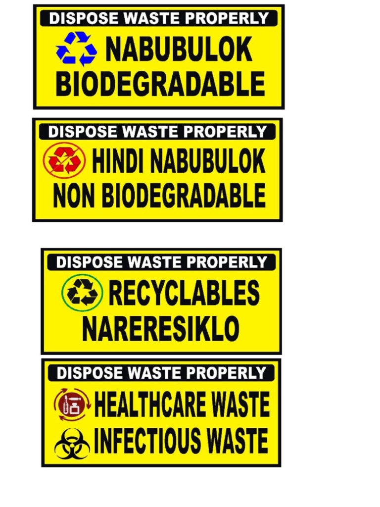 Garbage Bins Signages | PDF