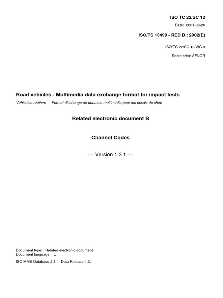 ISO MME Data Release Overview | PDF | Pelvis | Vehicles