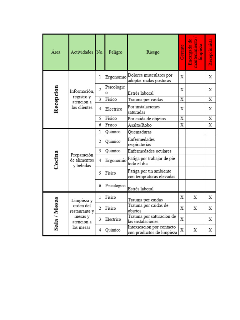 Matrix de Riesgo | Descargar gratis PDF | Seguridad y salud ocupacional