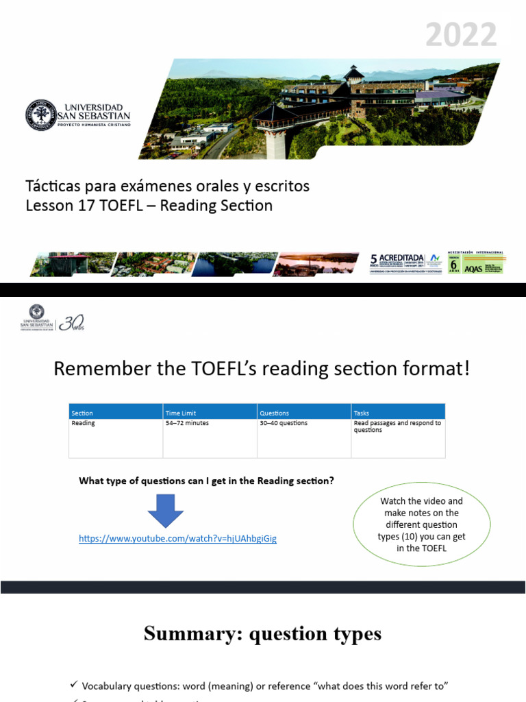 TOEFL Reading Section Strategies | PDF