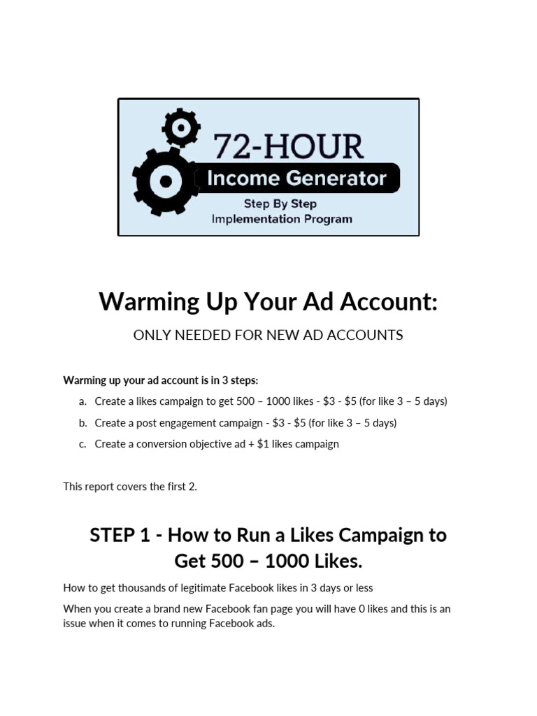 New Ad Account Setup Guide | PDF | Advertising | Facebook