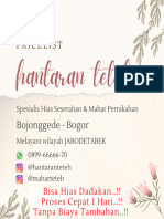 Pricelist Hantaran Teteh Bojonggede