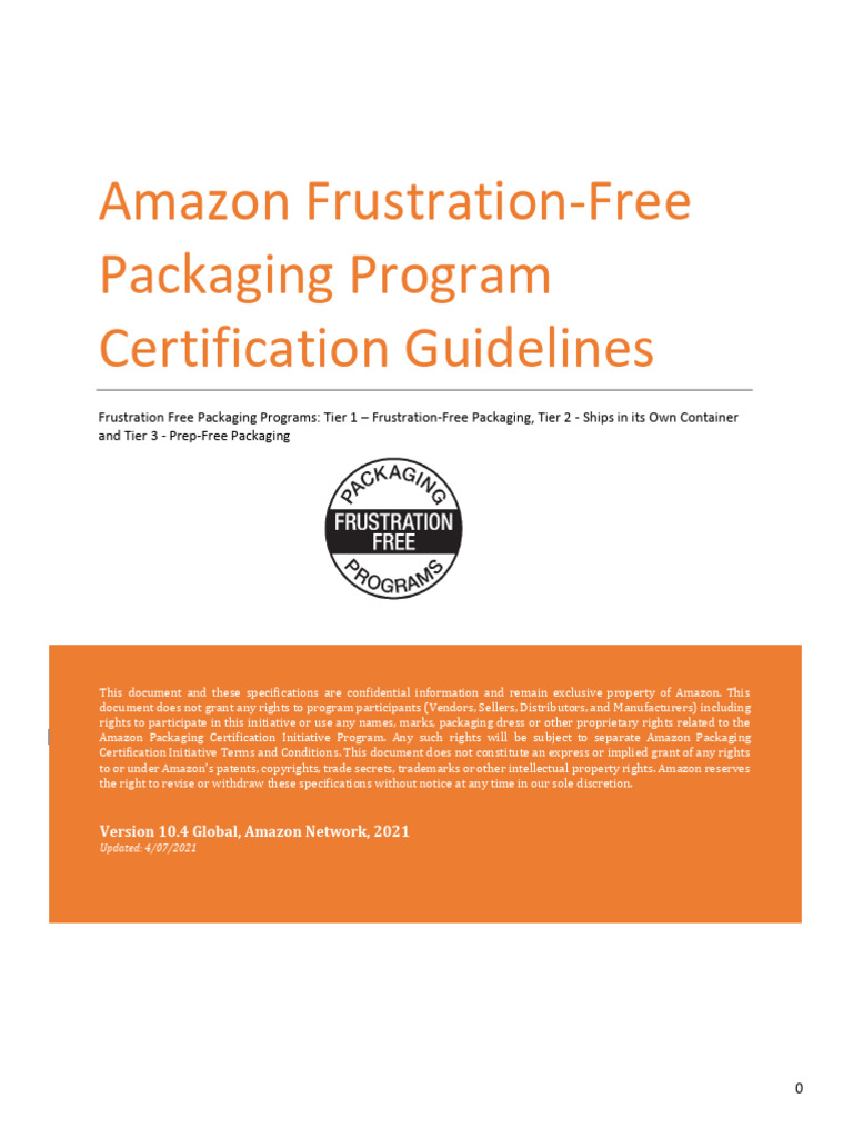 Amazon Frustration Free Packaging Program Certification Guidelines-V10 ...