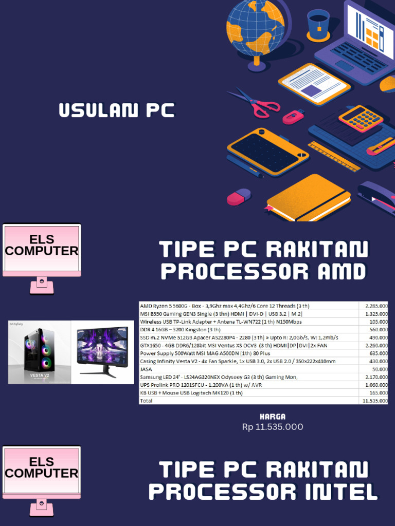 PC Rakit dan All-in-One Spesifikasi & Harga | PDF | Personal Computers ...