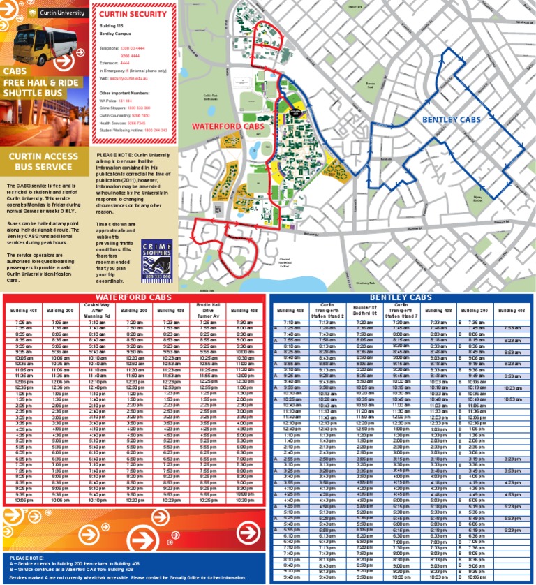 Curtin University CABS Service Map | PDF | Home & Garden