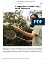 Cara Bermain Badminton Dan Manfaatnya Untuk Kesehatan - ReliDoc