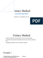 1F Unitary Method